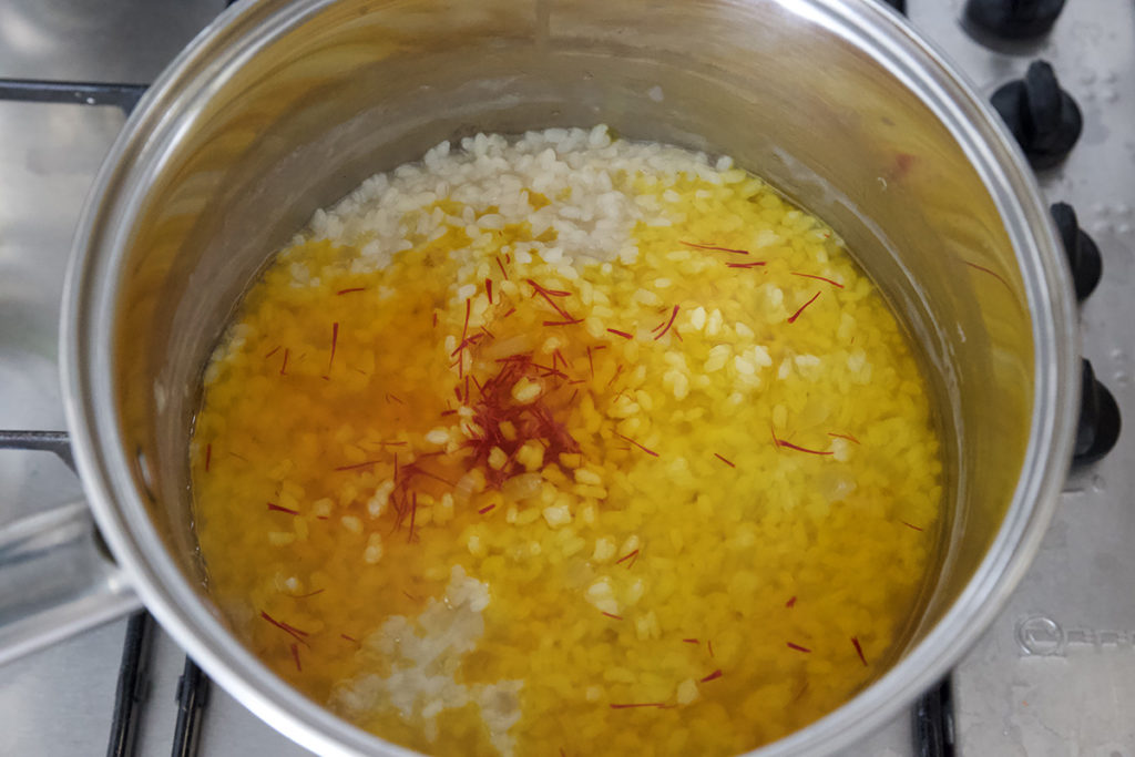 risotto zucchine zafferano courgette saffron