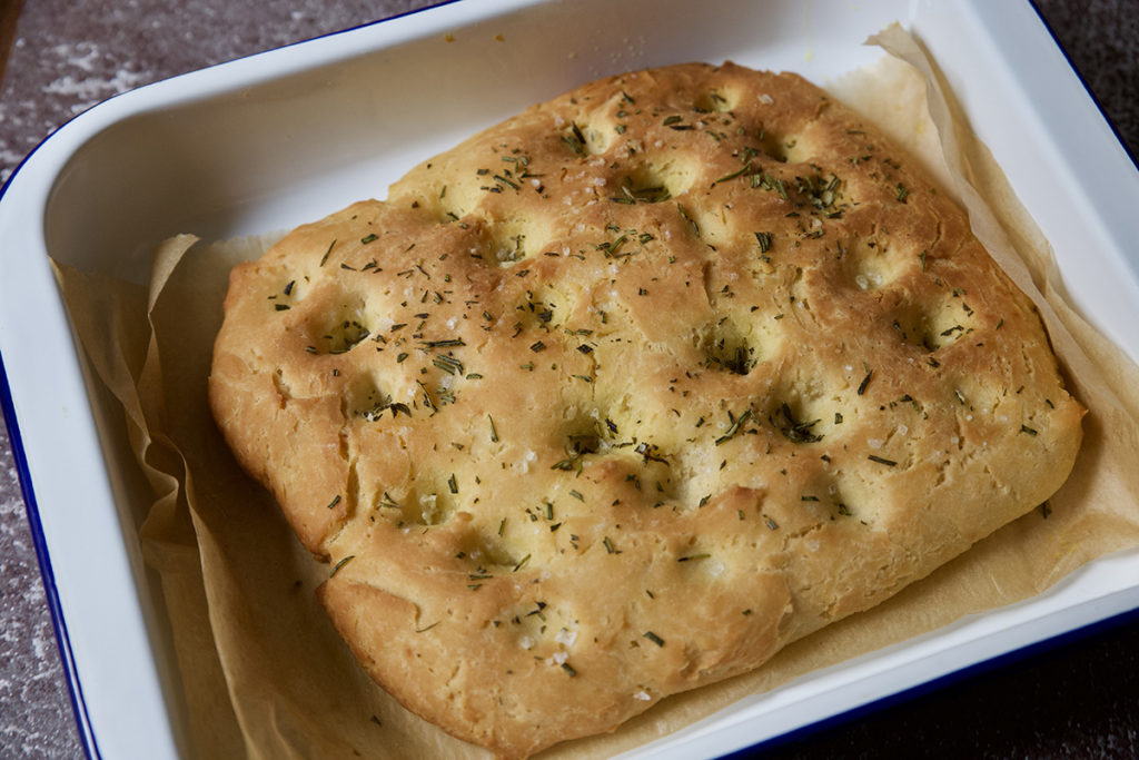 focaccia gluten free con rosmarino