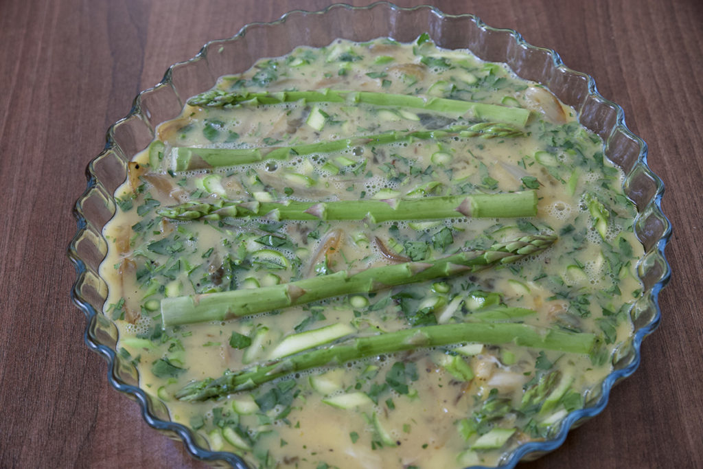 Frittata asparagi asparagus cipolle white onion