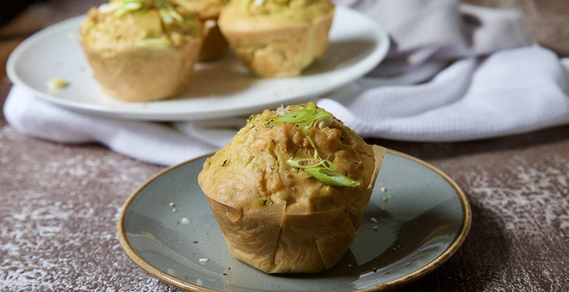 Cheese and courgette muffins