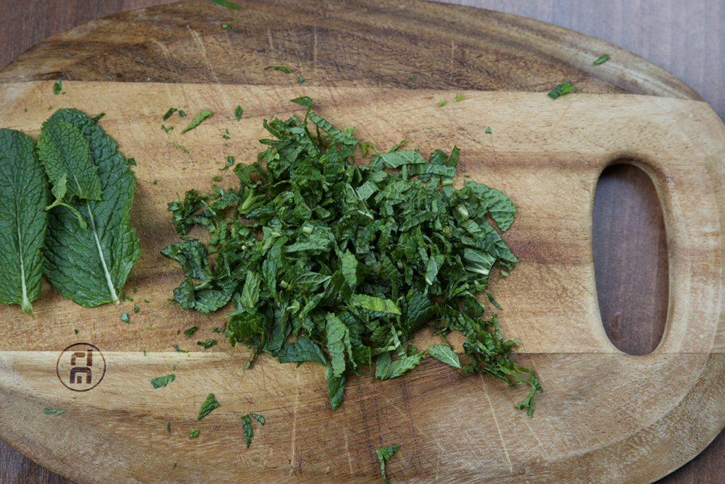 chickpea salad with feta and herbs