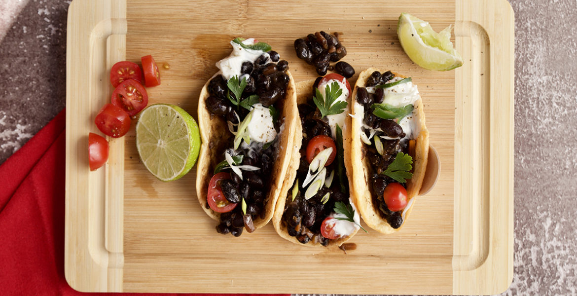 tacos with black beans