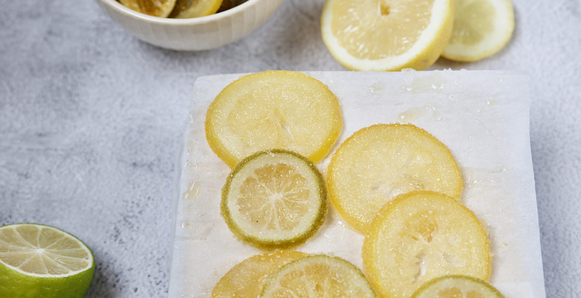 candied lemons and limes