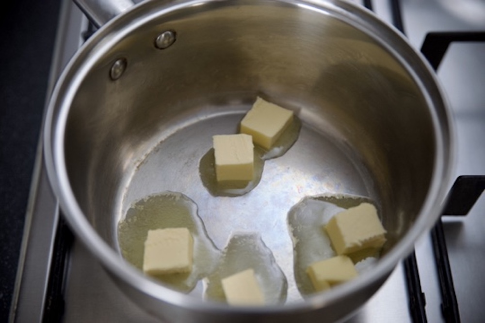 butter in a pot melting