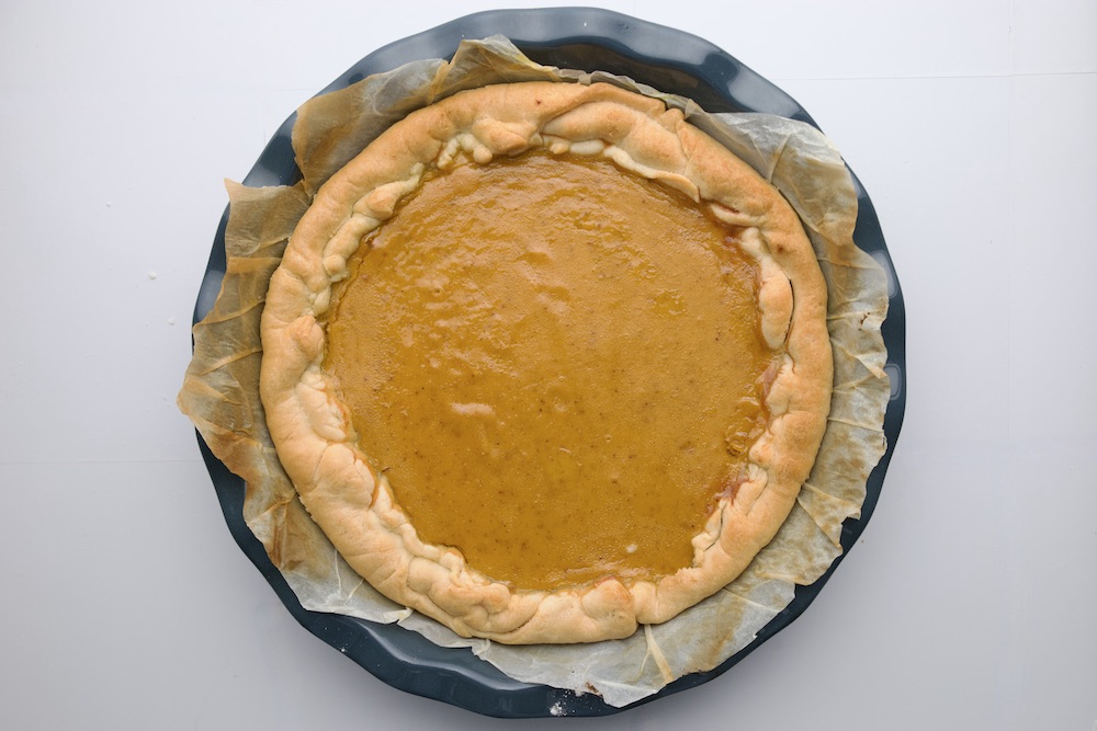 cooked spiced pumpkin pie