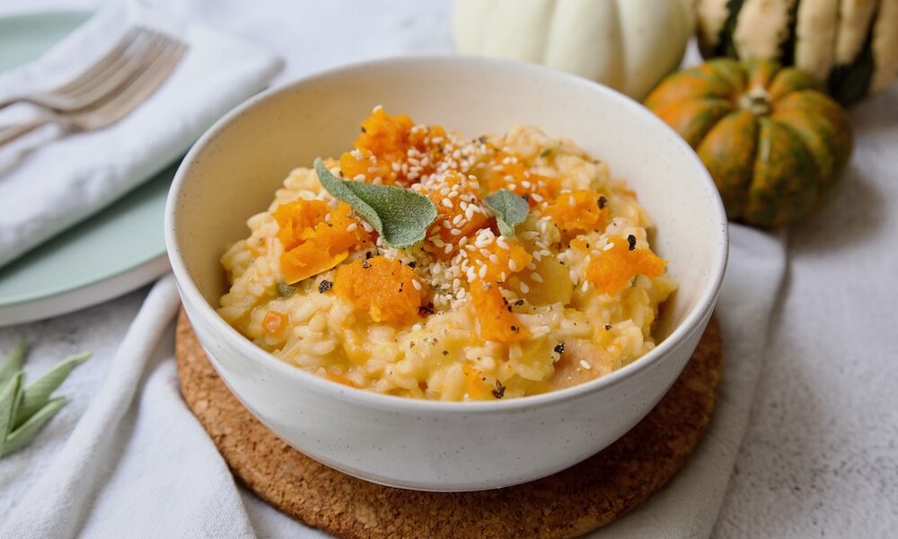 pumpkin risotto with sage