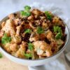 Bang Bang cauliflower garnished with herbs