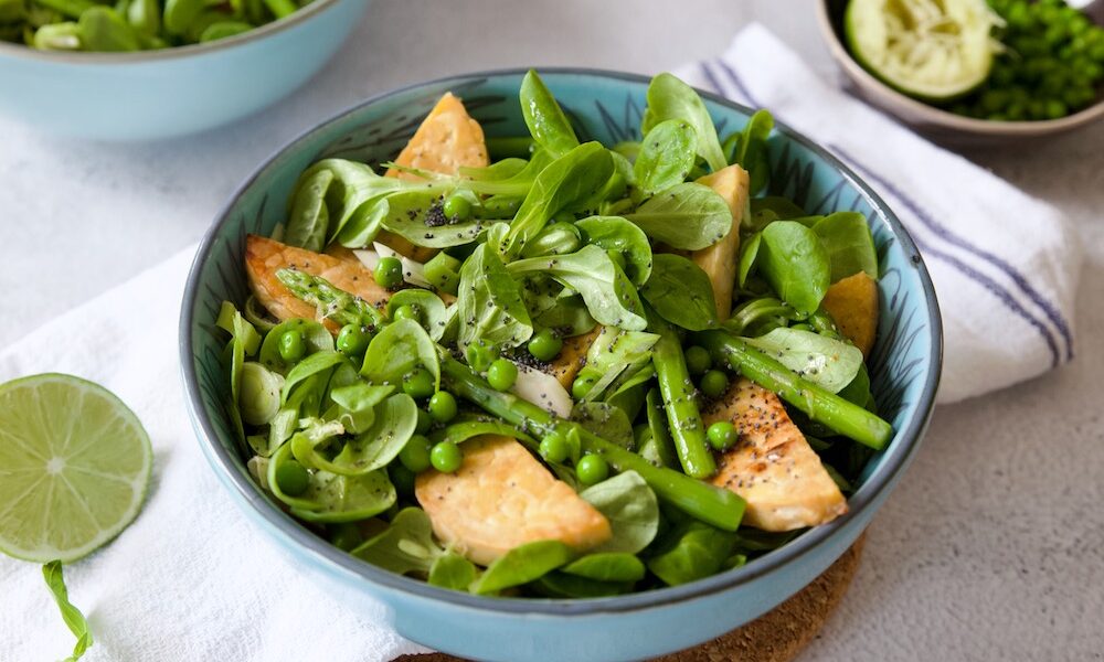 Pea and Tempeh salad
