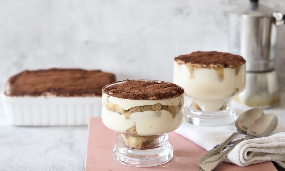 Tiramisù in single glass pots